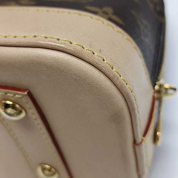 ALMA BB Monogram Coated Canvas Brown