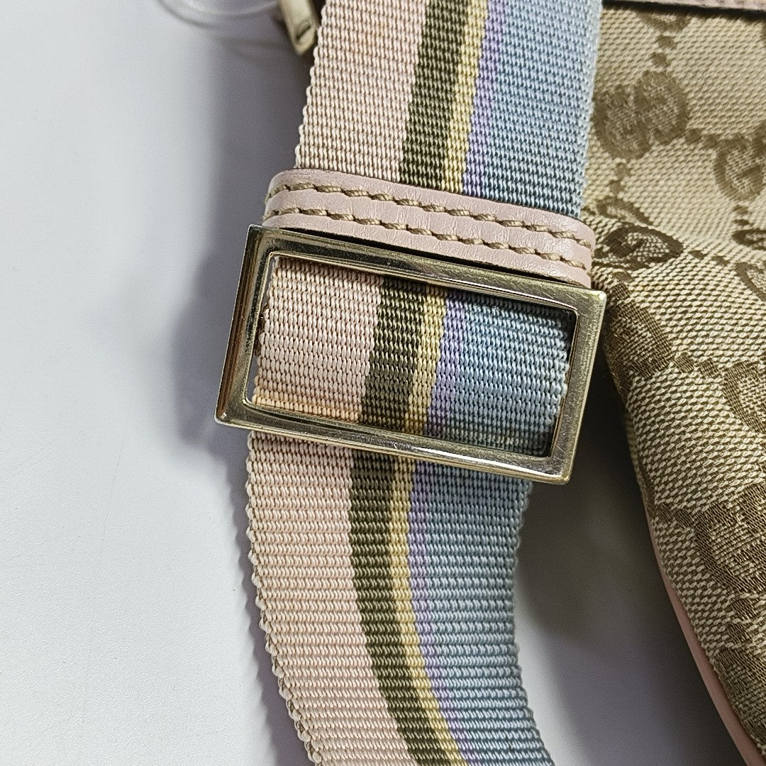 Monogram Coated Canvas Shoulder Bag Beige