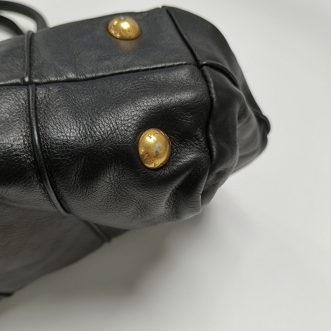 Lambskin Tote Bag Black