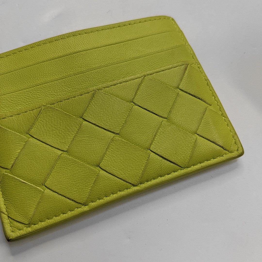 Calfskin Card Holder Green