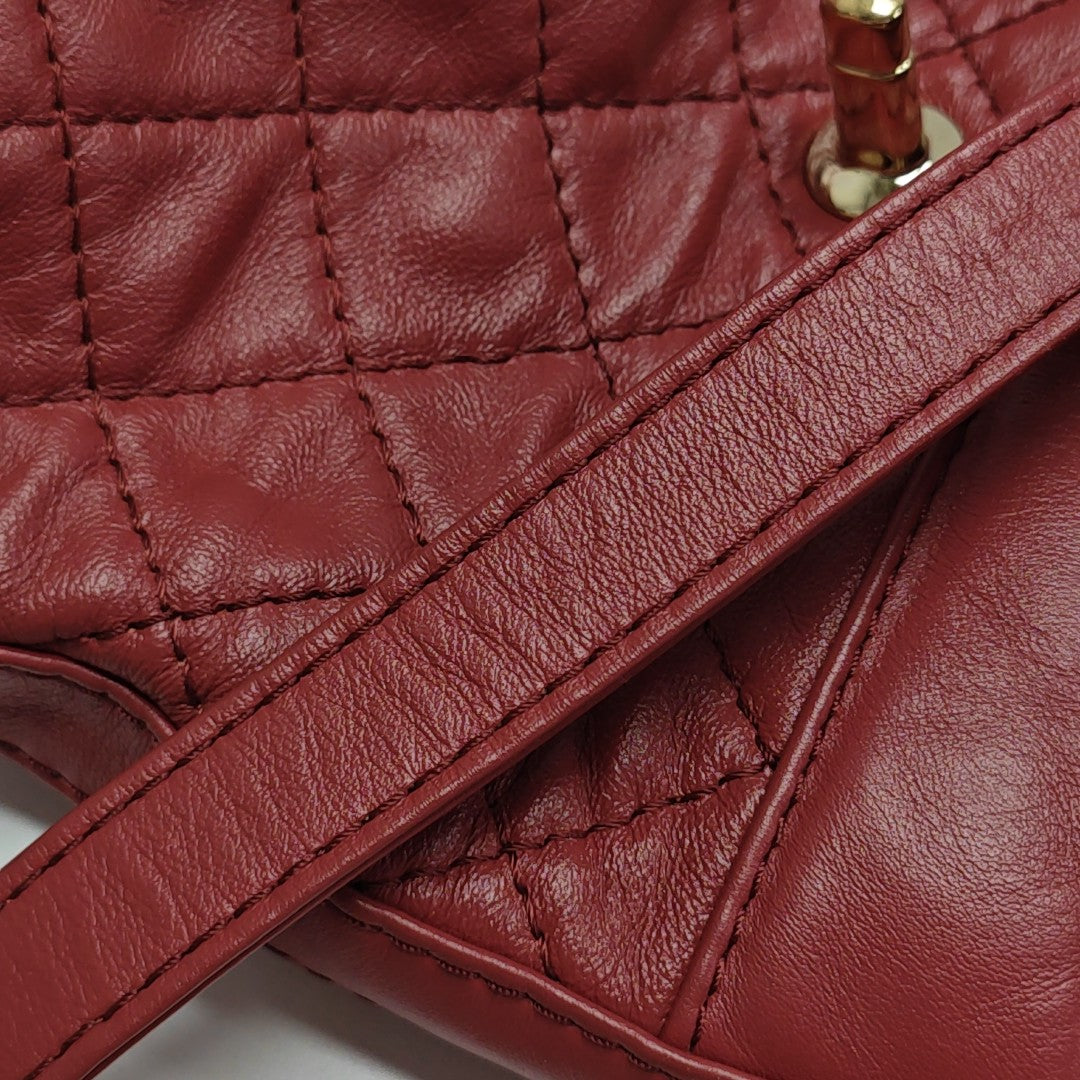 Quilted Calfskin Shoulder Bag Red