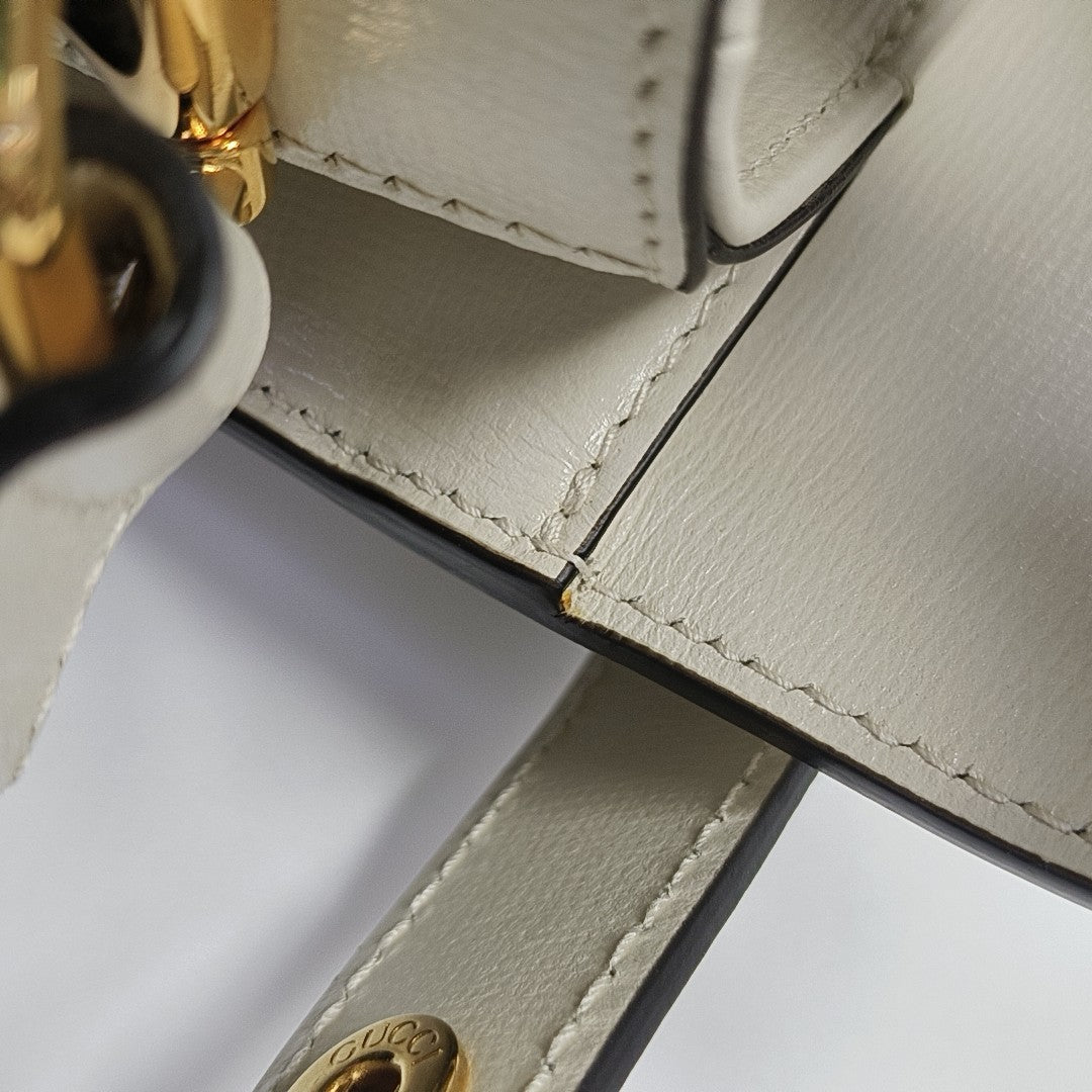 Horsebit 1955 Small Monogram Coated Canvas Beige