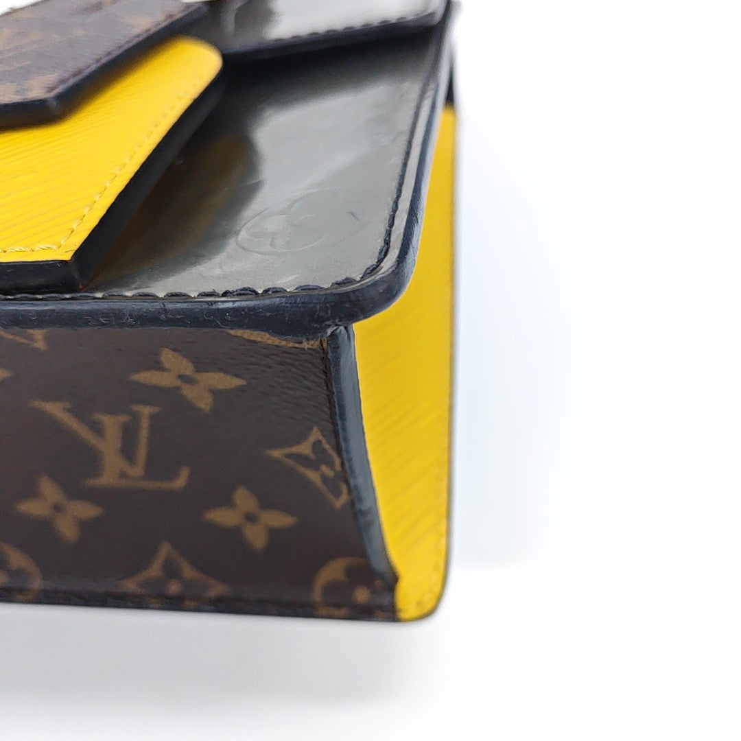 SPRING STREET Monogram Patent Leather Silver