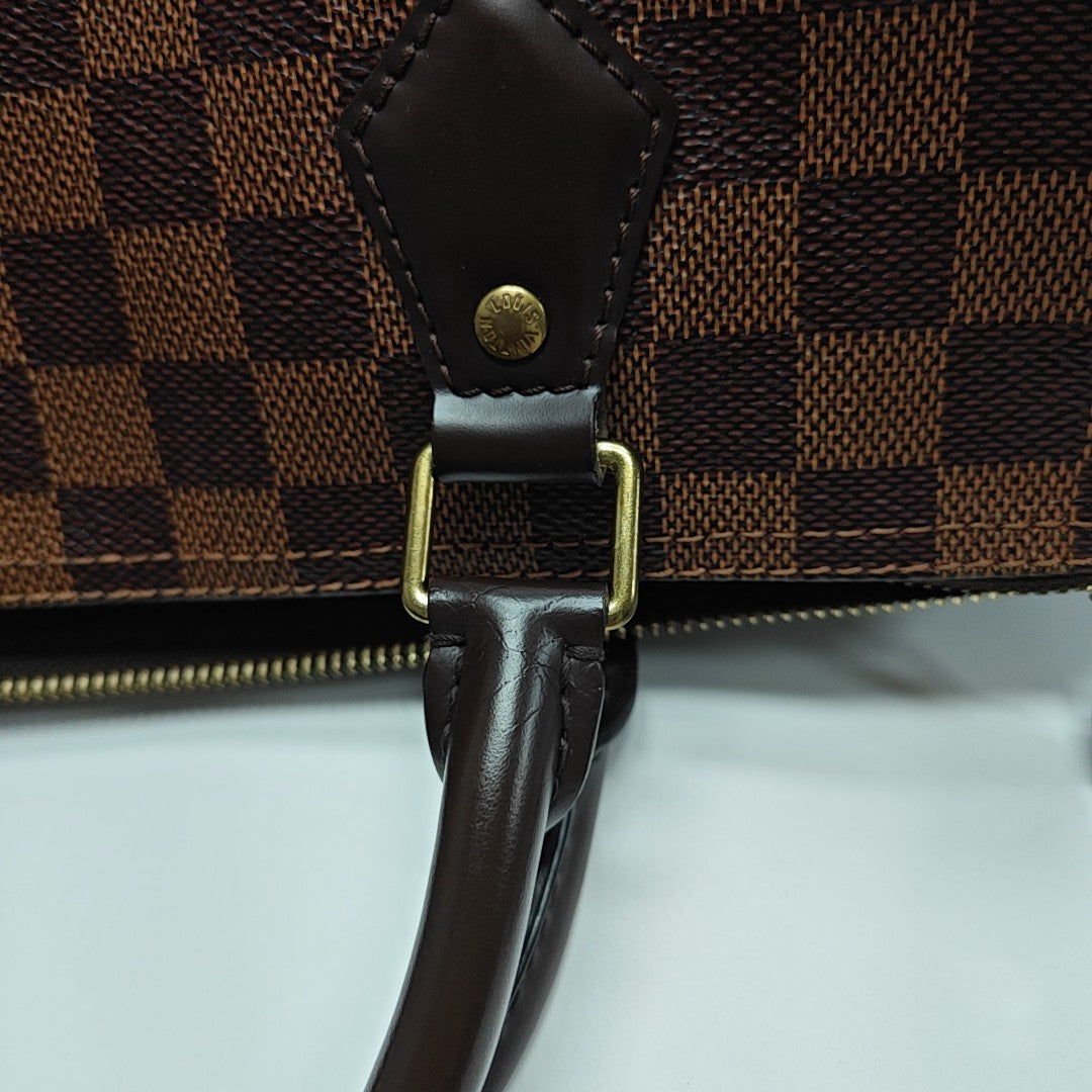 SPEEDY 30 Damier Ebene Coated Canvas Brown