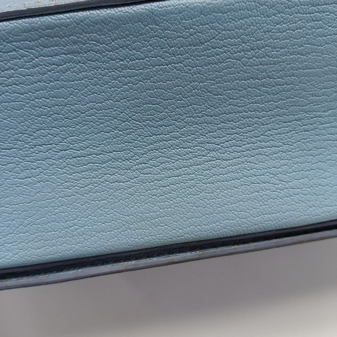 Calfskin Shoulder Bag Blue