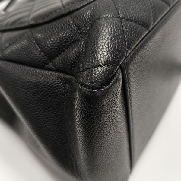 CHANEL GST Large Quilted Grained Calfskin Black