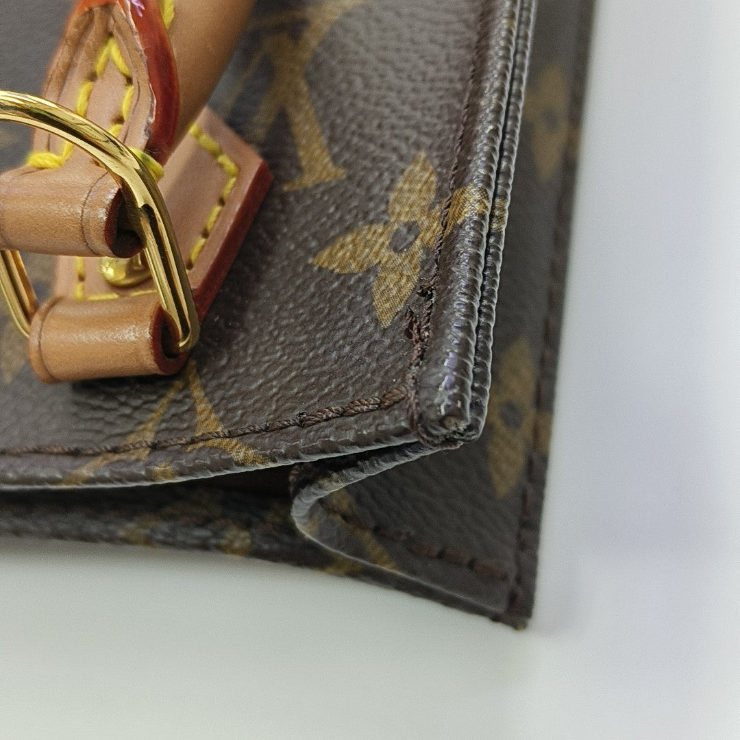 SAC PLAT Mini Monogram Coated Canvas Brown