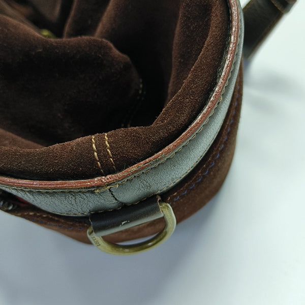 Calfskin Top Handle Bag Brown