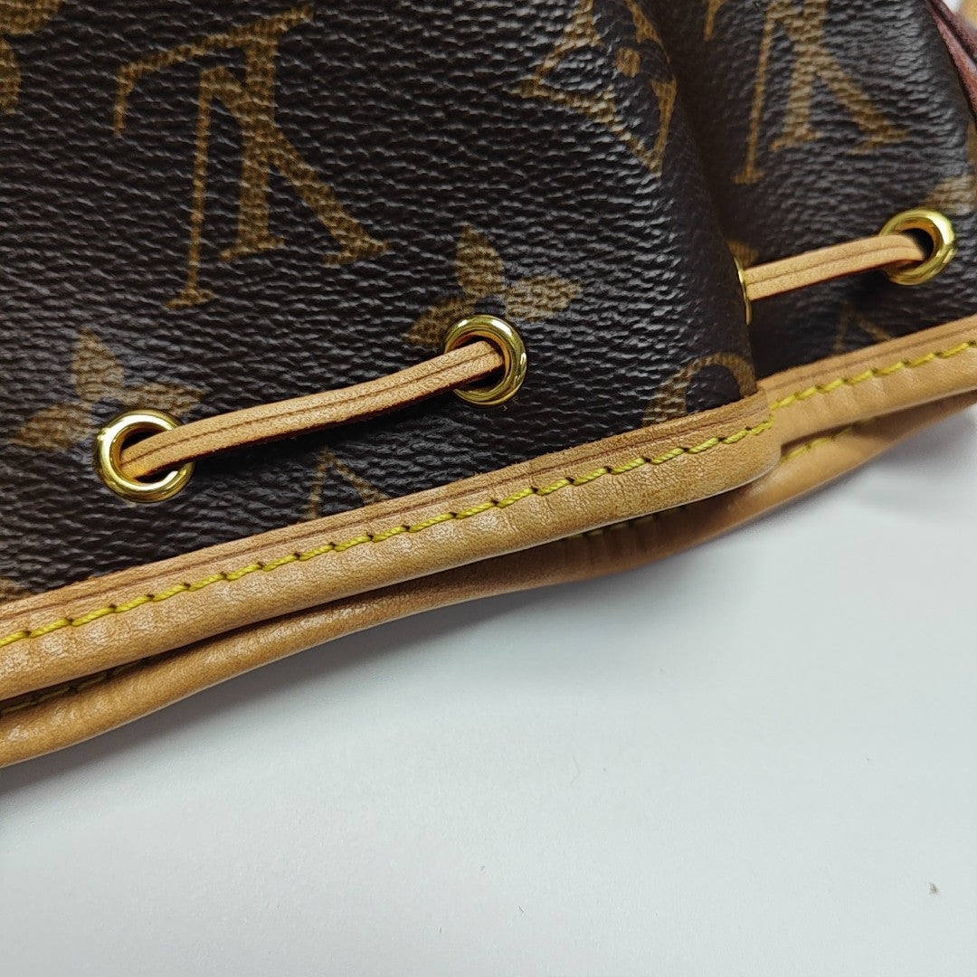 NÉONOÉ Nano Monogram Coated Canvas Brown