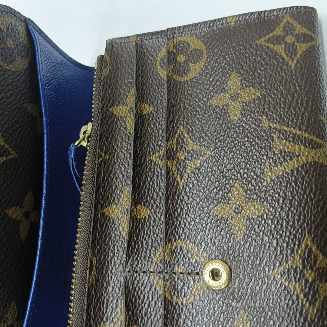 EMILIE Monogram Coated Canvas Brown Wallet