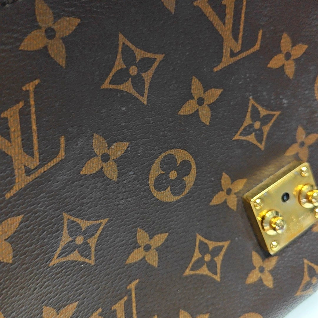 MÉTIS MM Monogram Coated Canvas Brown
