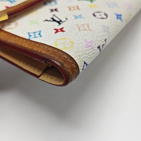 LV × TM INTERNATIONAL Monogram Coated Canvas White Wallet