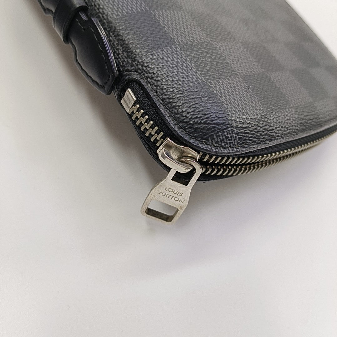 Damier Graphite Coated Canvas Clutch Gray