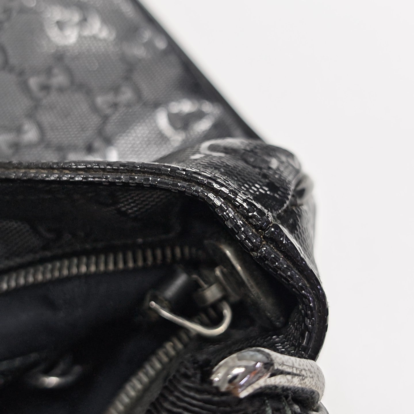 GG Imprime Monogram Coated Canvas Black
