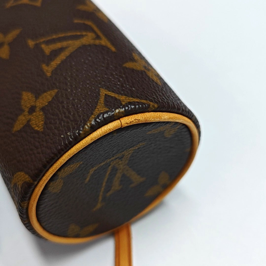 PAPILLON Mini Monogram Coated Canvas Brown