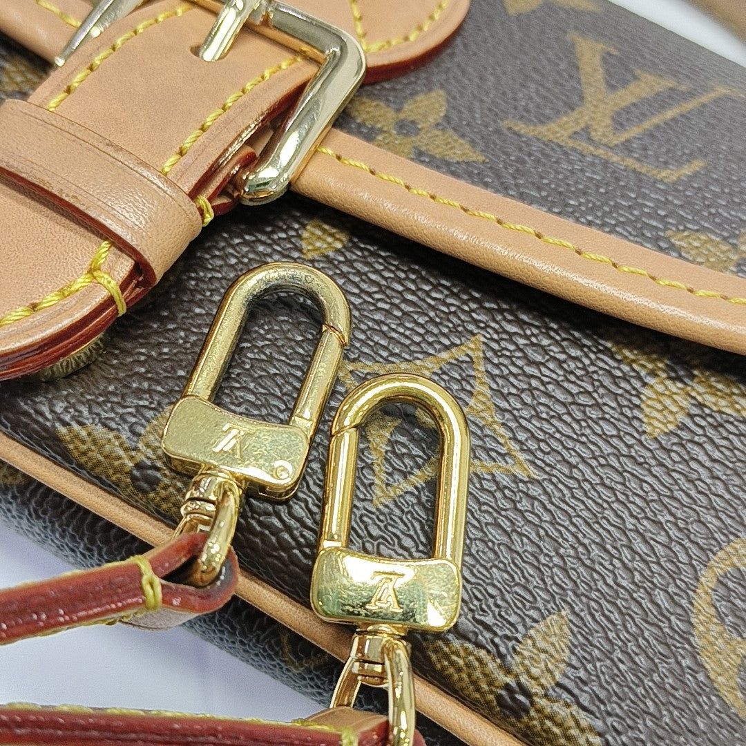 DIANE Nano Monogram Coated Canvas Brown
