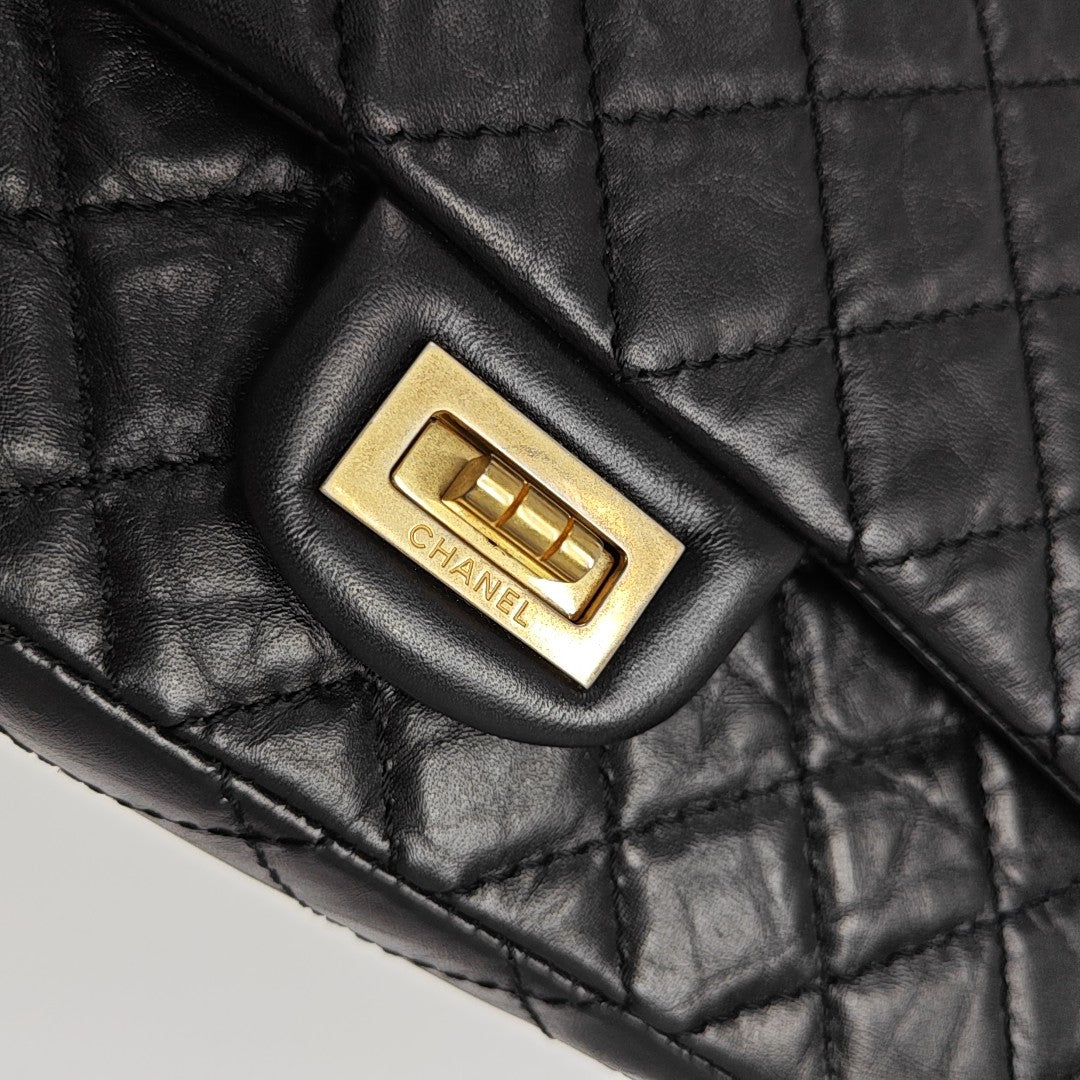 2.55 225 (small) Quilted Calfskin Black