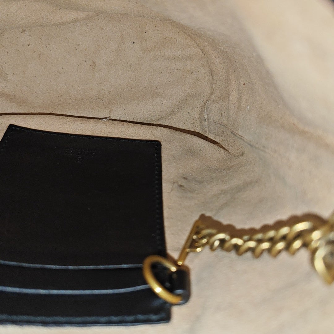 GG Marmont Mini Quilted Calfskin Black