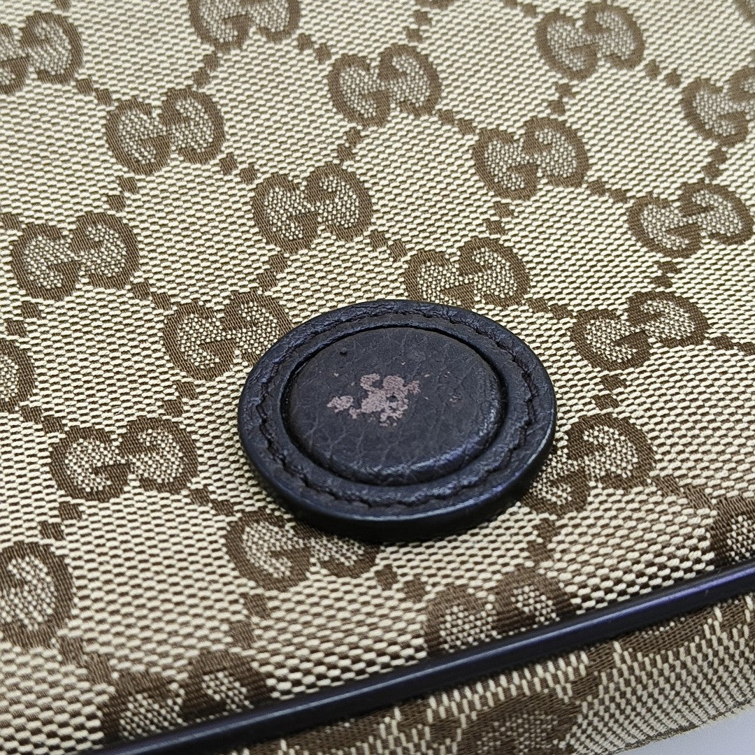 Monogram Canvas Shoulder Bag Brown