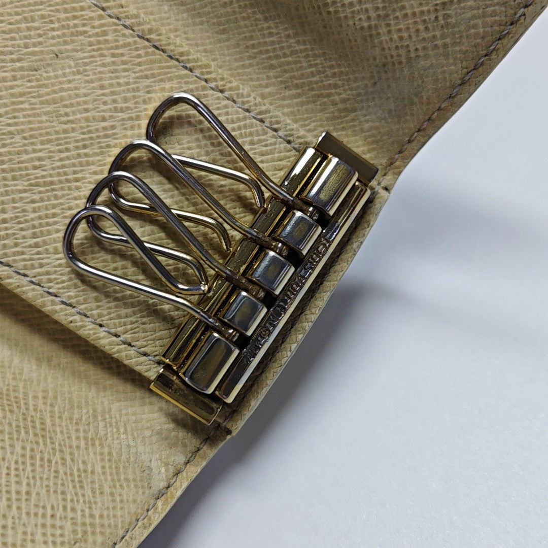 Damier Azur Coated Canvas Key Pouch White