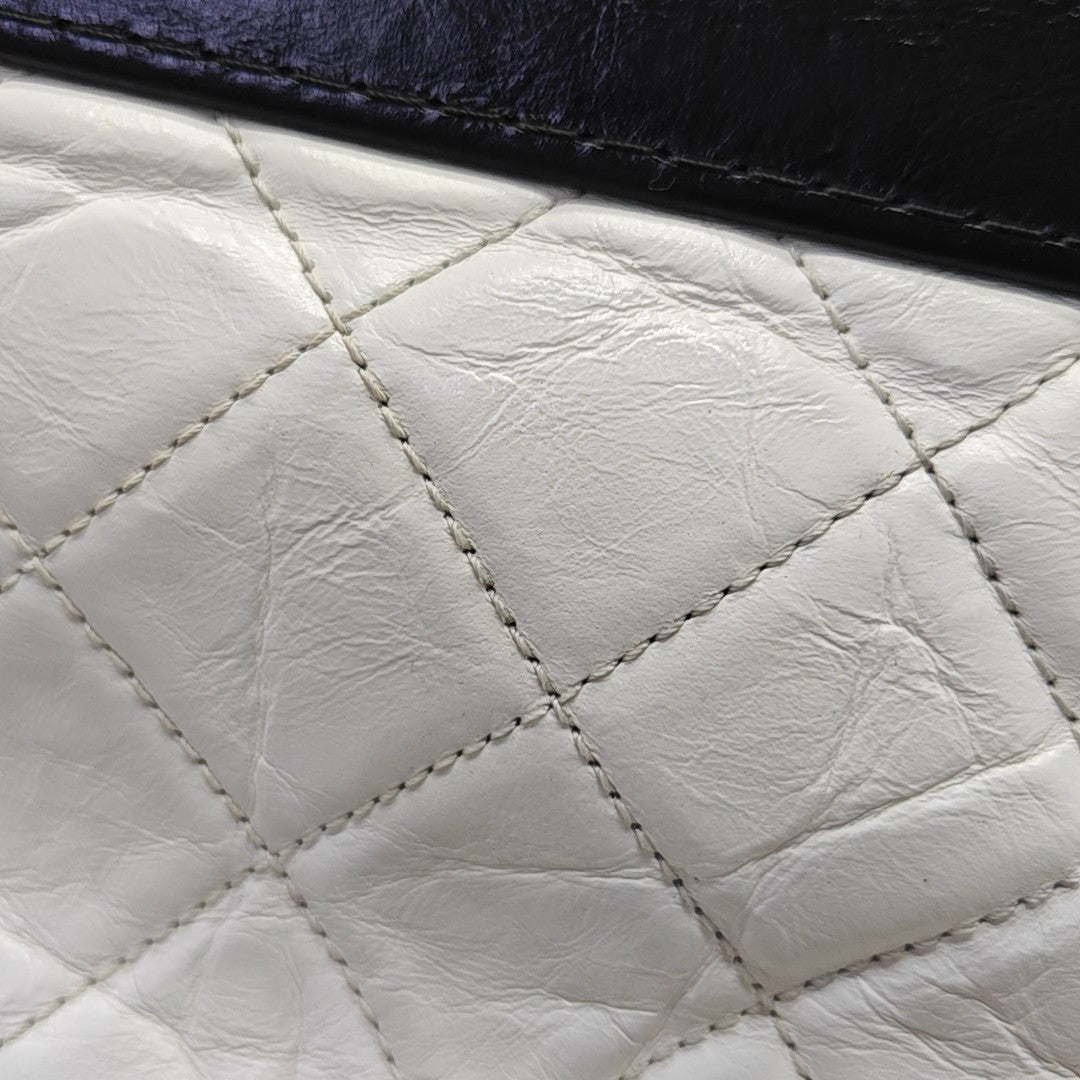 GABRIELLE Small Quilted Calfskin White