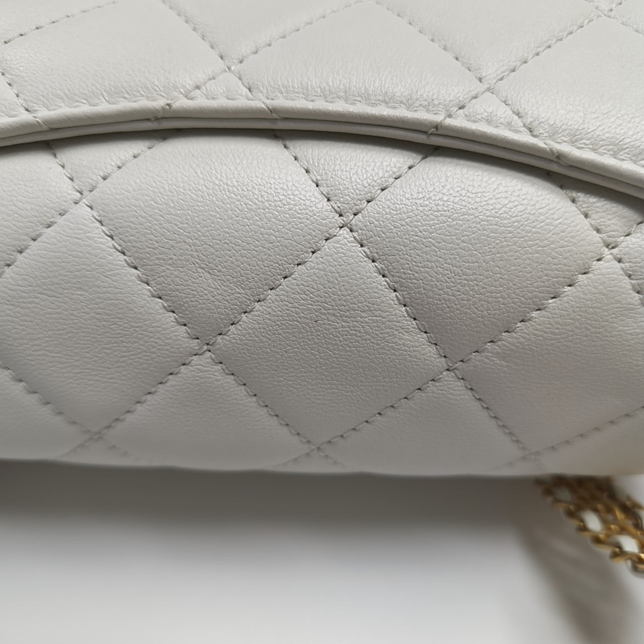 23S Mini Quilted Calfskin White