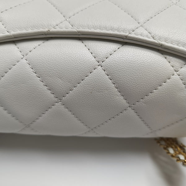 23S Mini Quilted Calfskin White