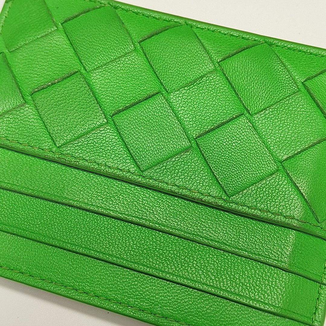 Lambskin Card Holder Green