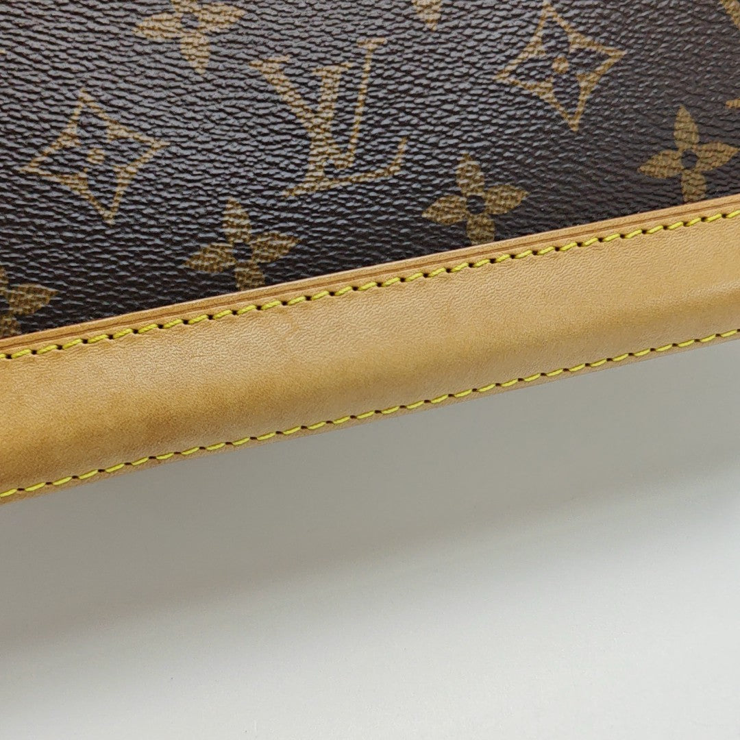 ALMA BB Monogram Coated Canvas Brown