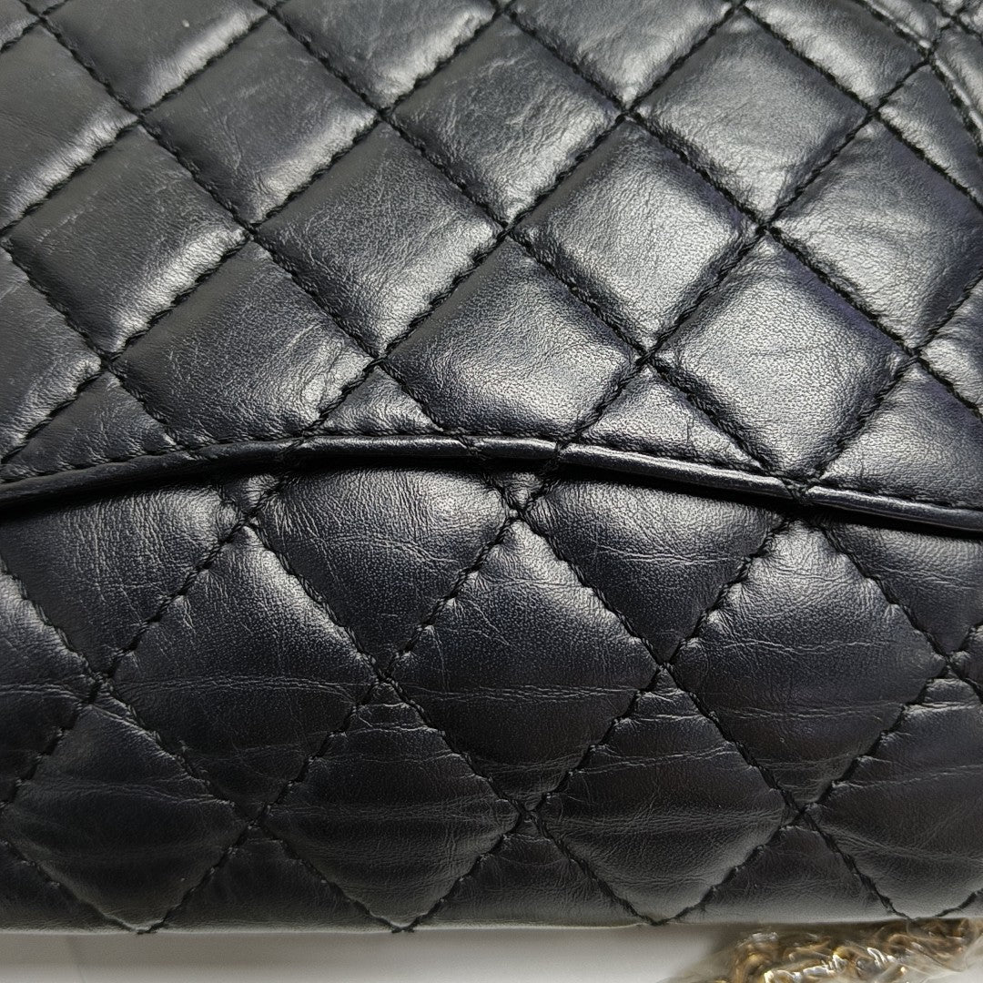 2.55 225 Quilted Calfskin Black