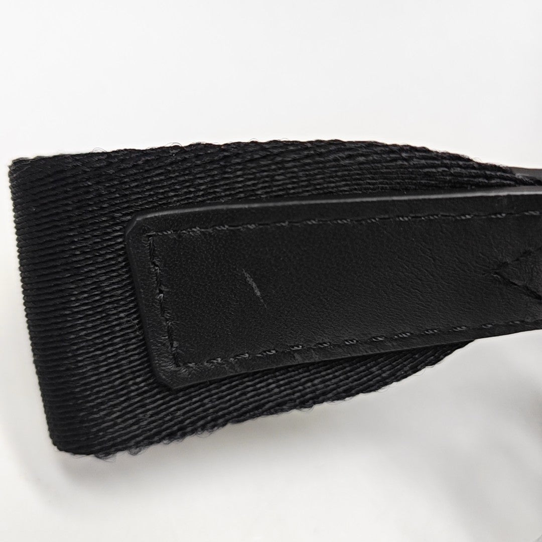 Coated Canvas Crossbody Bag Large Black
