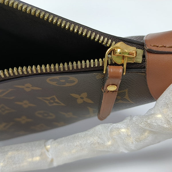 LOOP HOBO Monogram Coated Canvas Brown