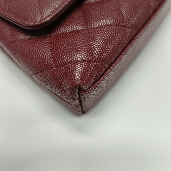 COCO HANDLE Quilted Grained Calfskin Red