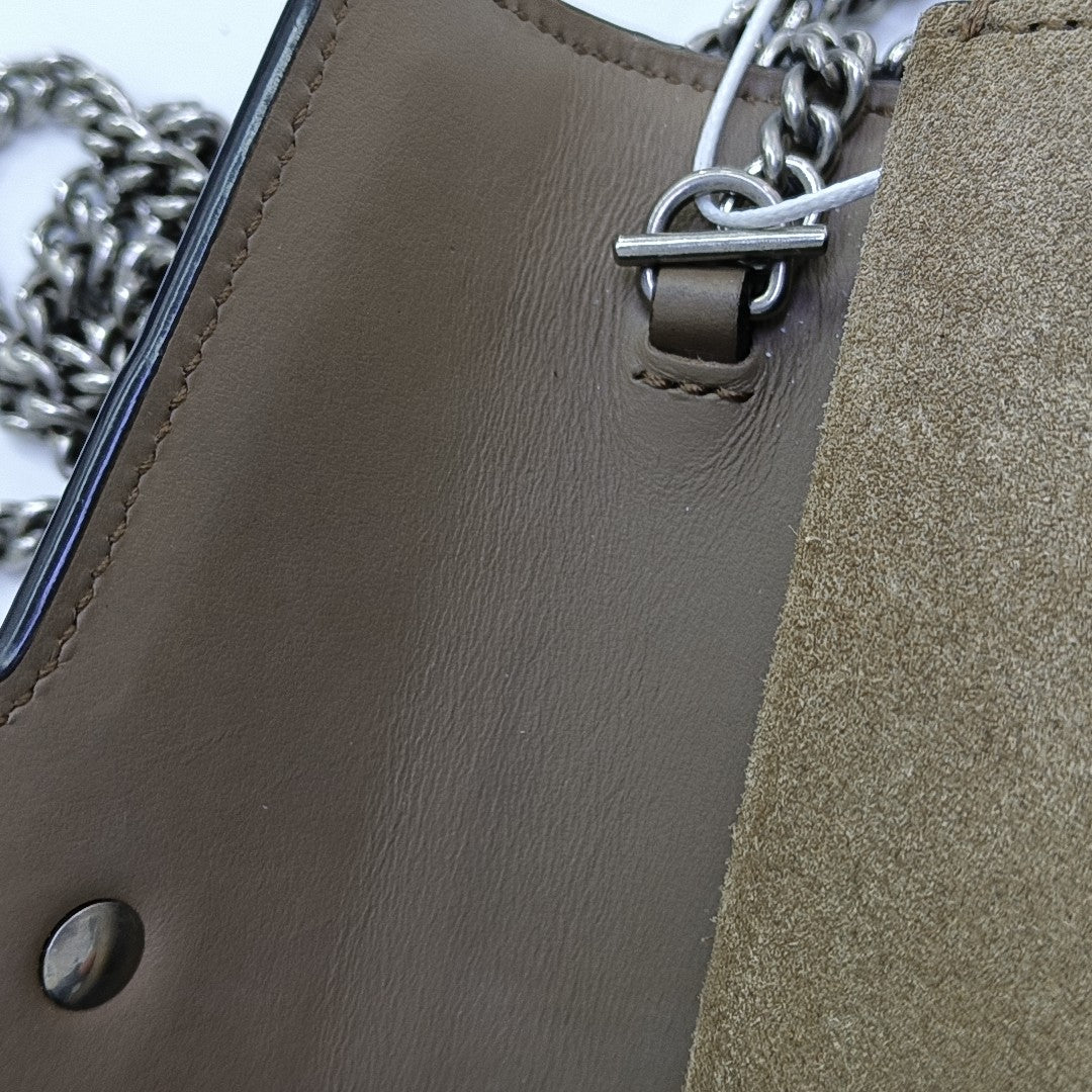 Dionysus Super Mini Monogram Coated Canvas Beige