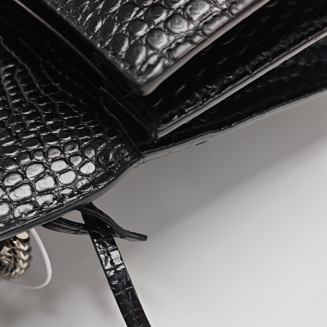 SUNSET Large Calfskin Black