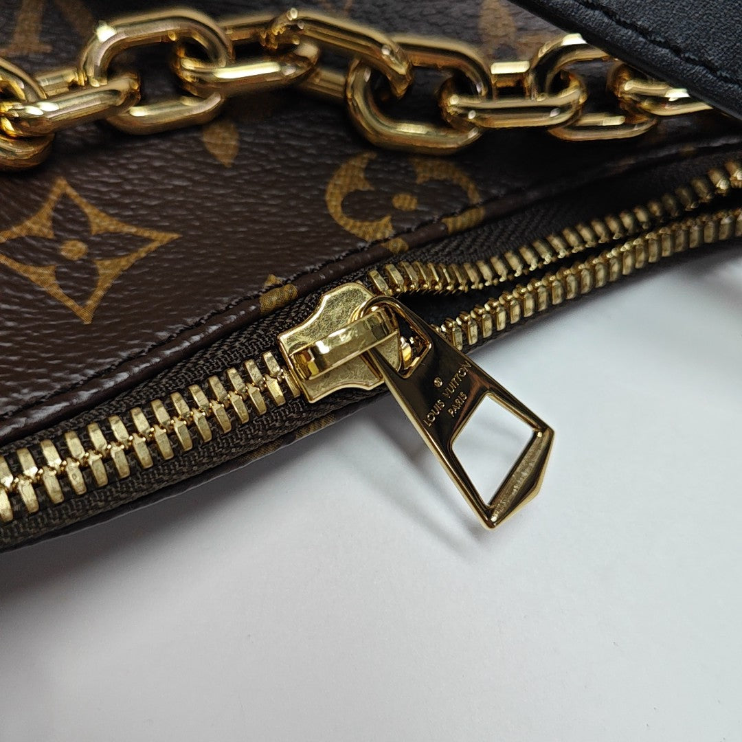 COOKIE BB Monogram Coated Canvas Brown