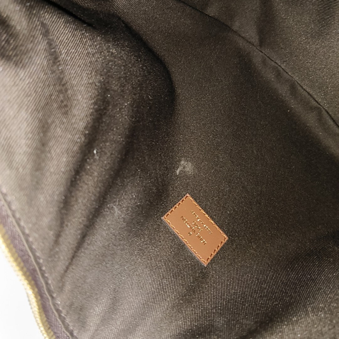 LOOP HOBO Monogram Coated Canvas Brown