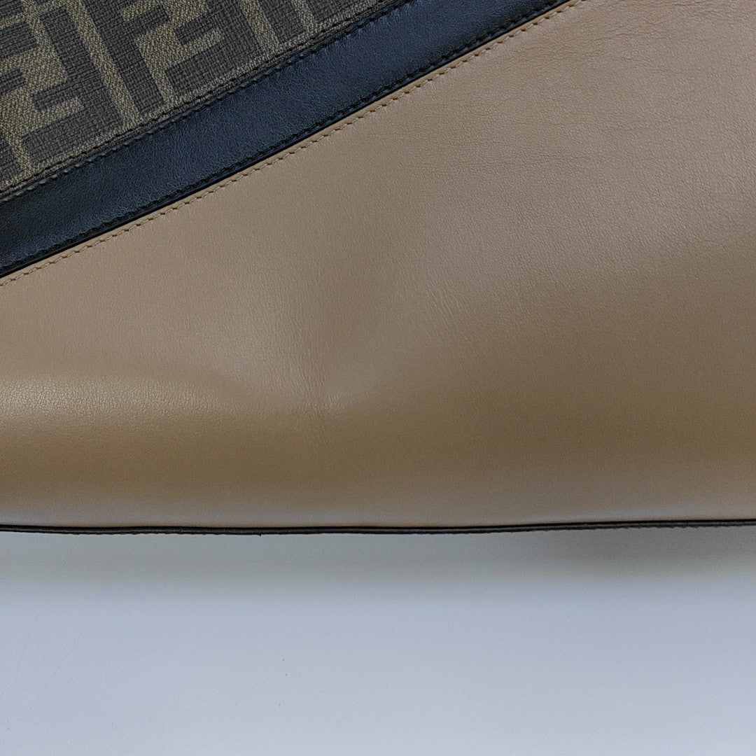 Coated Canvas Tote Bag Brown