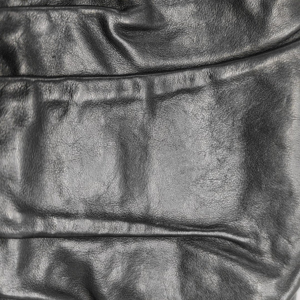 Leather Top Handle Bag Black