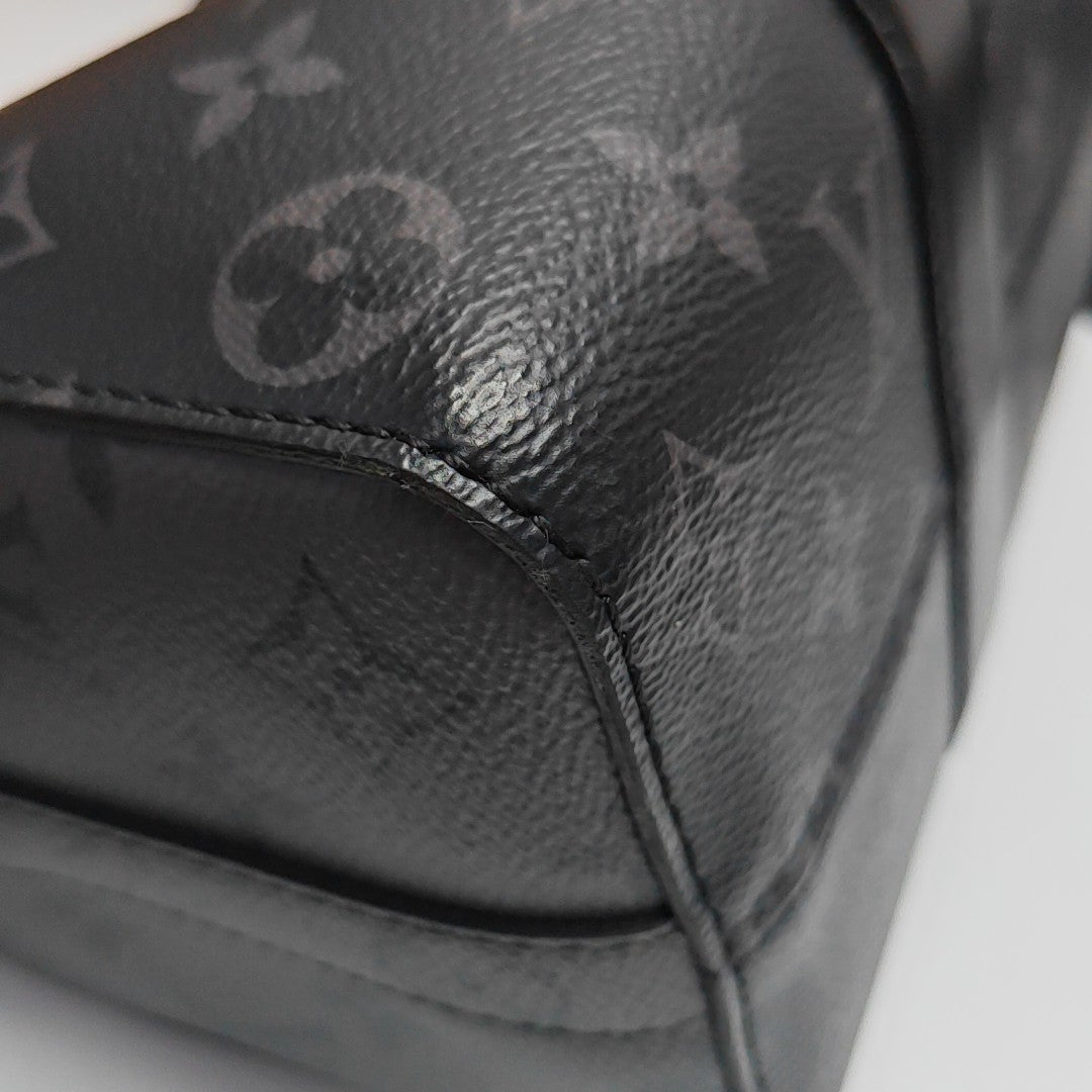 KEEPALL Monogram Coated Canvas Black