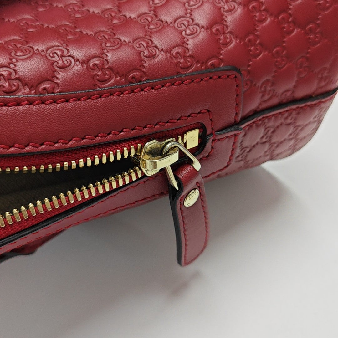 Microguccissima Monogram Calfskin Red