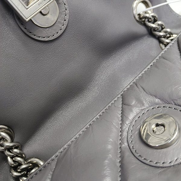 Hourglass S Quilted Lambskin Gray