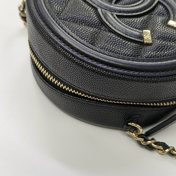 FILIGREE Quilted Grained Calfskin Black