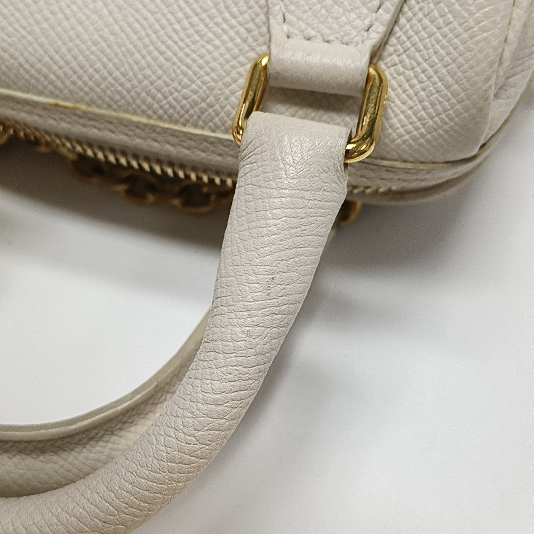 Calfskin Shoulder Bag Mini White