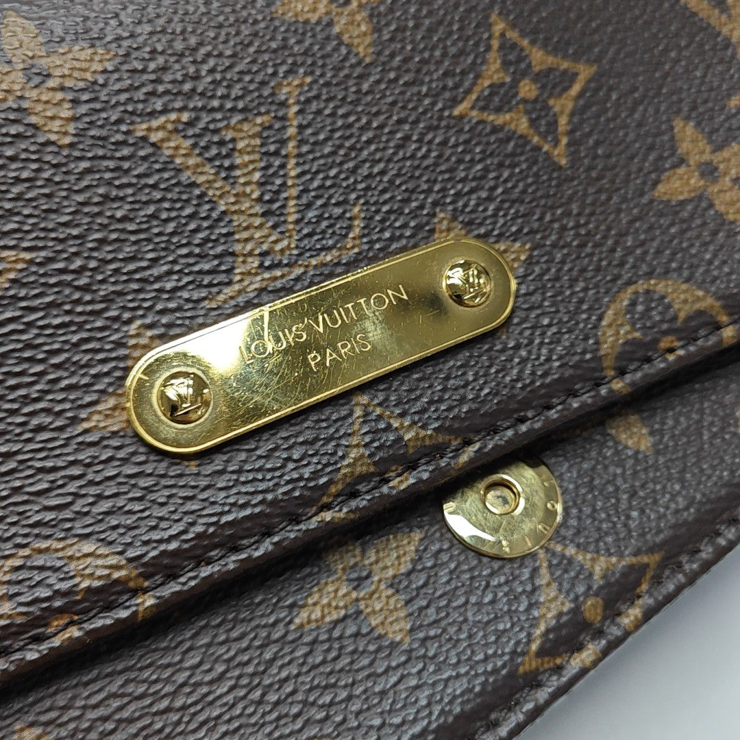 Lily Monogram Coated Canvas Brown
