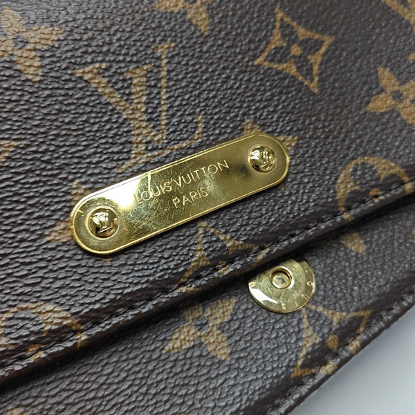Lily Monogram Coated Canvas Brown