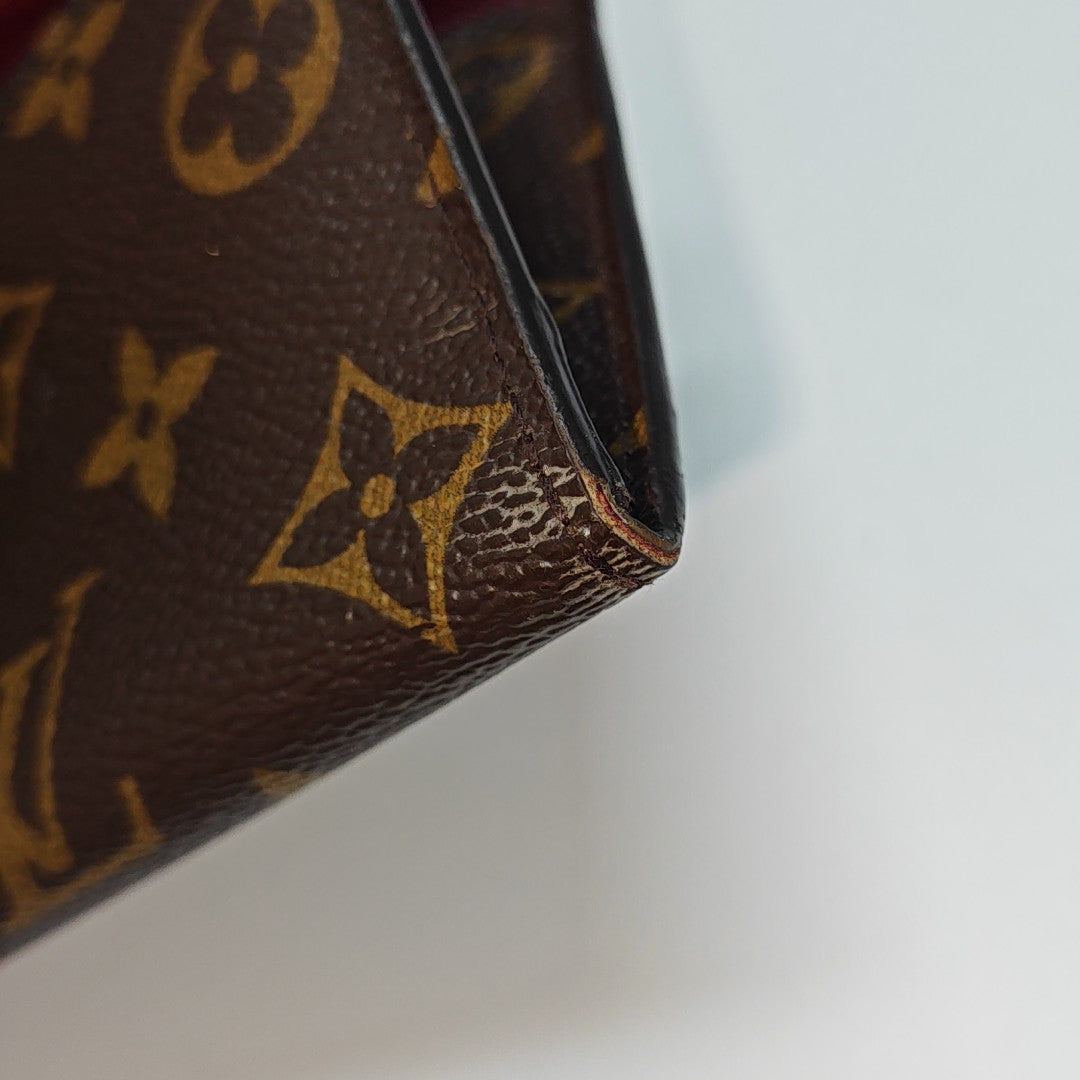JOSÉPHINE Monogram Coated Canvas Brown Wallet