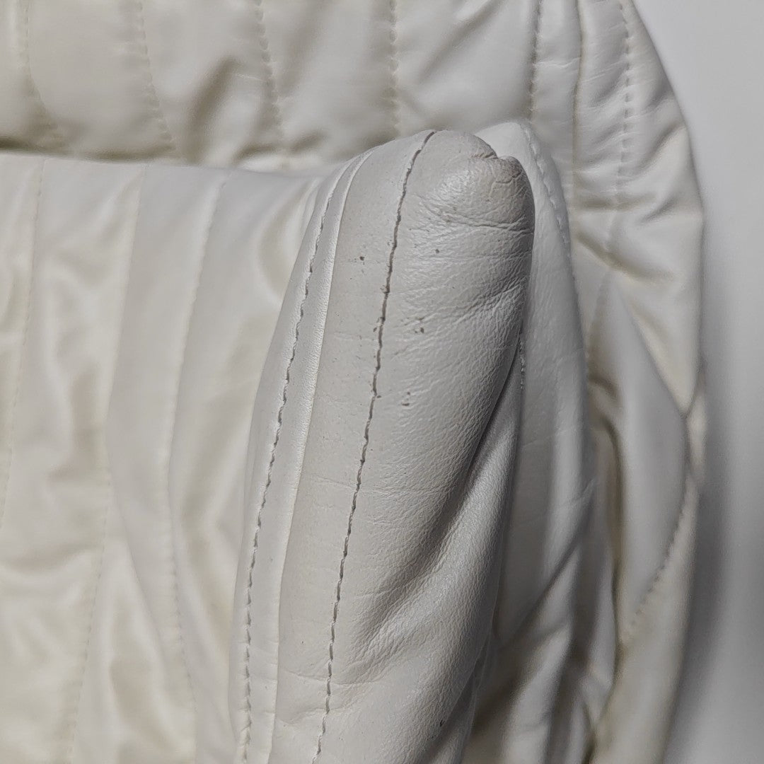 BB Quilted Calfskin White