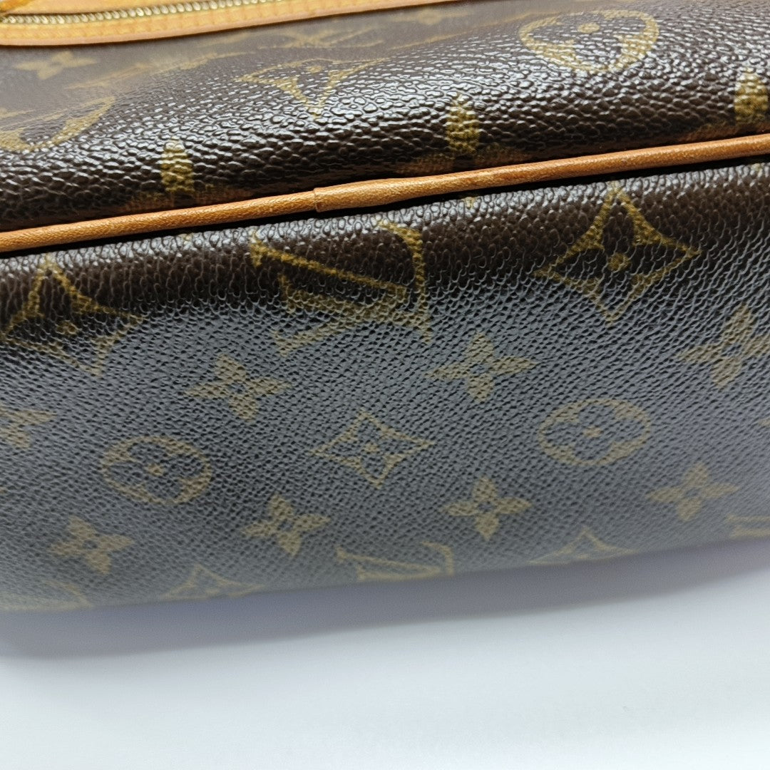 CITE MM Monogram Coated Canvas Brown
