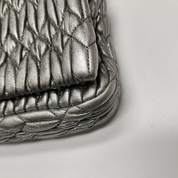 Crystal Quilted Lambskin Silver
